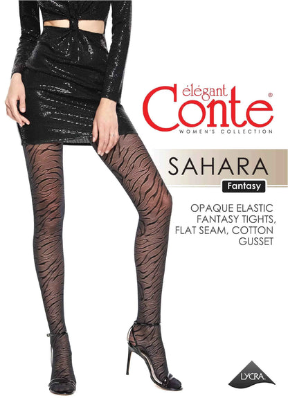 Fantasy Tights Conte Sahara - Animalistic Lace Interlacing