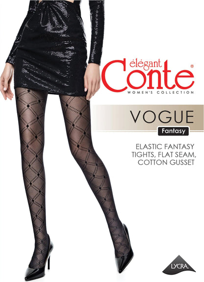 Fantasy Tights Conte Vogue - Diamonds With a Small Mesh Effect 