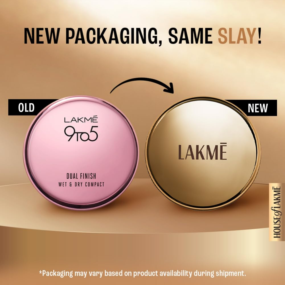 Lakme 9 To 5 Primer With Matte Powder Foundation Compact - Natural Light