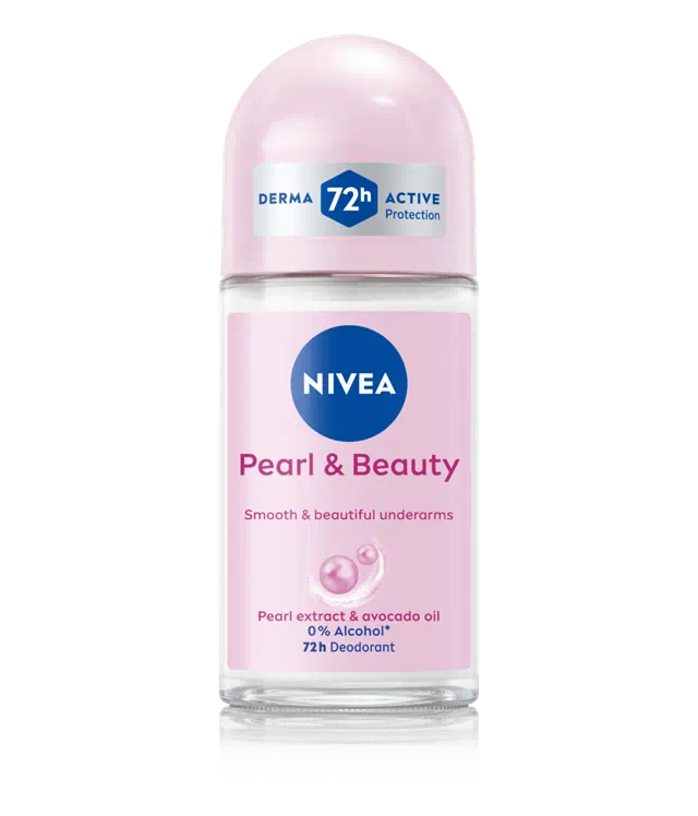 Nivea Pearl and Beauty Deo Roll On With Pearl Extracts &amp; Avocado Oil 48 H Smooth &amp; Beautiful Underarms 0% Alcohol