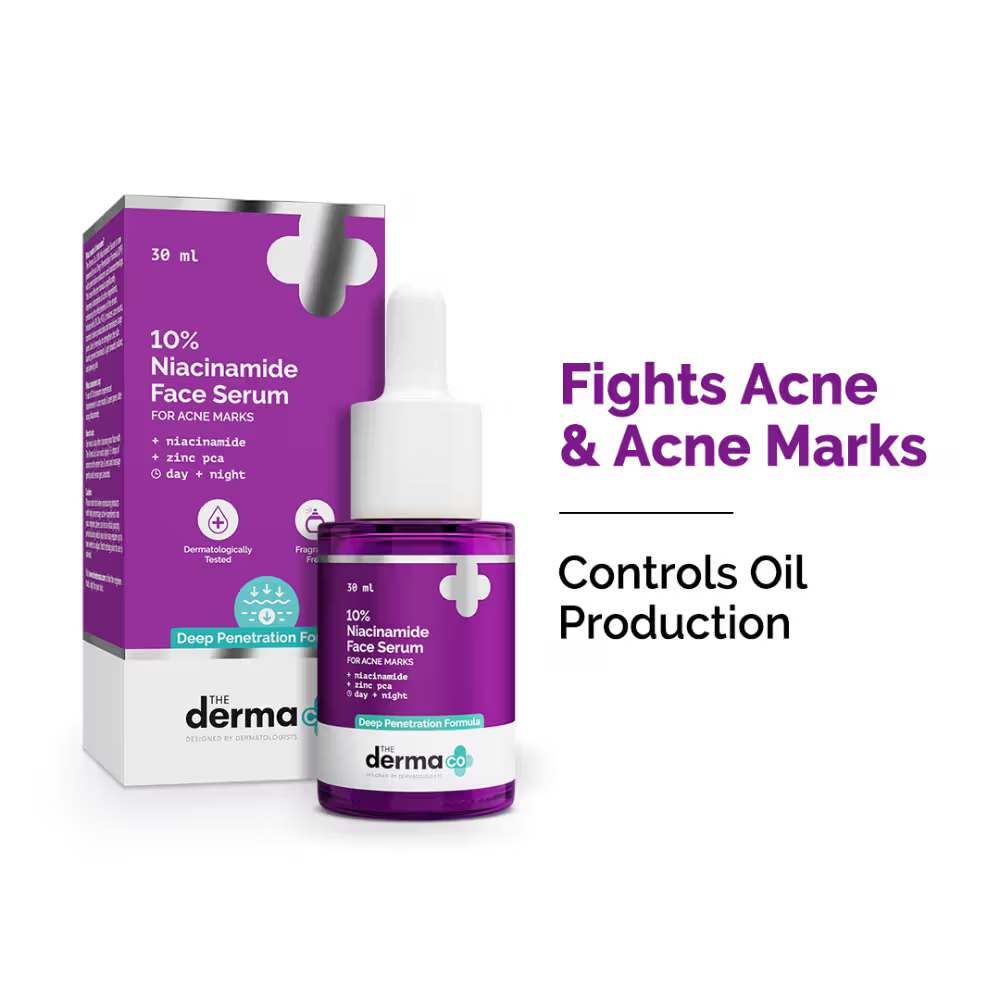 The Derma Co 10% Niacinamide Face Serum For Acne Marks &amp; Acne Prone Skin