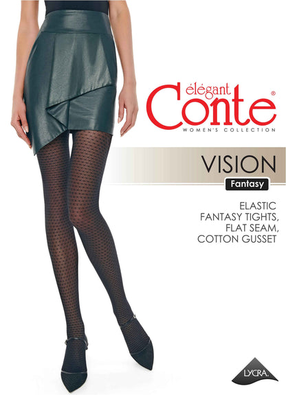 Fantasy Tights Conte Vision - Geometric Dots Pattern
