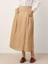 100% Linen Flap Pocket A-Line Skirt IANTHE by LINTICO