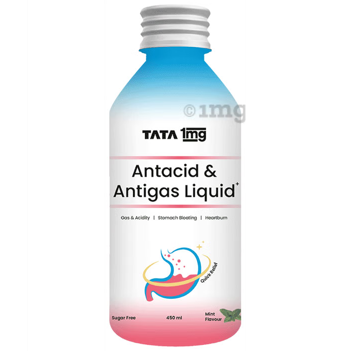 Tata 1mg Antacid &amp; Anti-Gas Liquid Fast Relief for Heartburn &amp; Gas 200ml by Pasteur Pharmacy