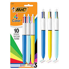 BIC® 4-Color Retractable Ballpoint Pen – 6 Pack (Medium/Fine Point) by Pasteur Pharmacy