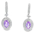 .93ct Amethyst Diamond Dangle Earrings 10KT White Gold by Bids.com