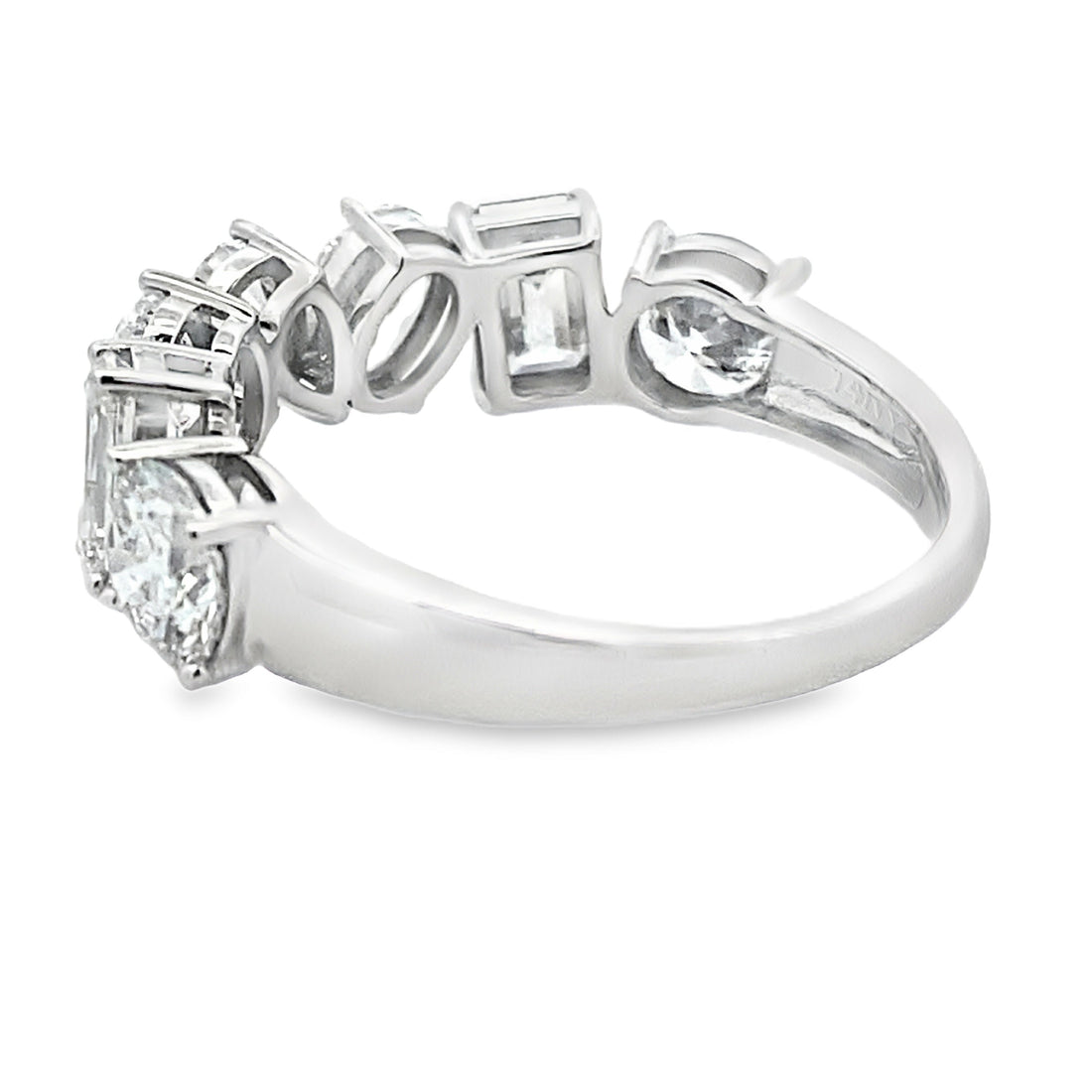 Lab Grown Diamond Wedding Band Ring 14KT White Gold by Bids.com