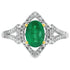 Genuine .94ct Emerald Diamond Ring 14KT White Gold by Bids.com