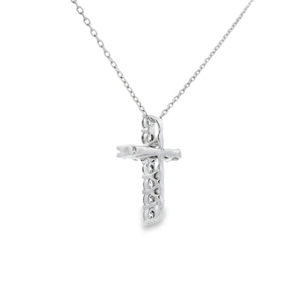 .35ct Diamond Cross Religious Pendant 14KT White Gold by Bids.com