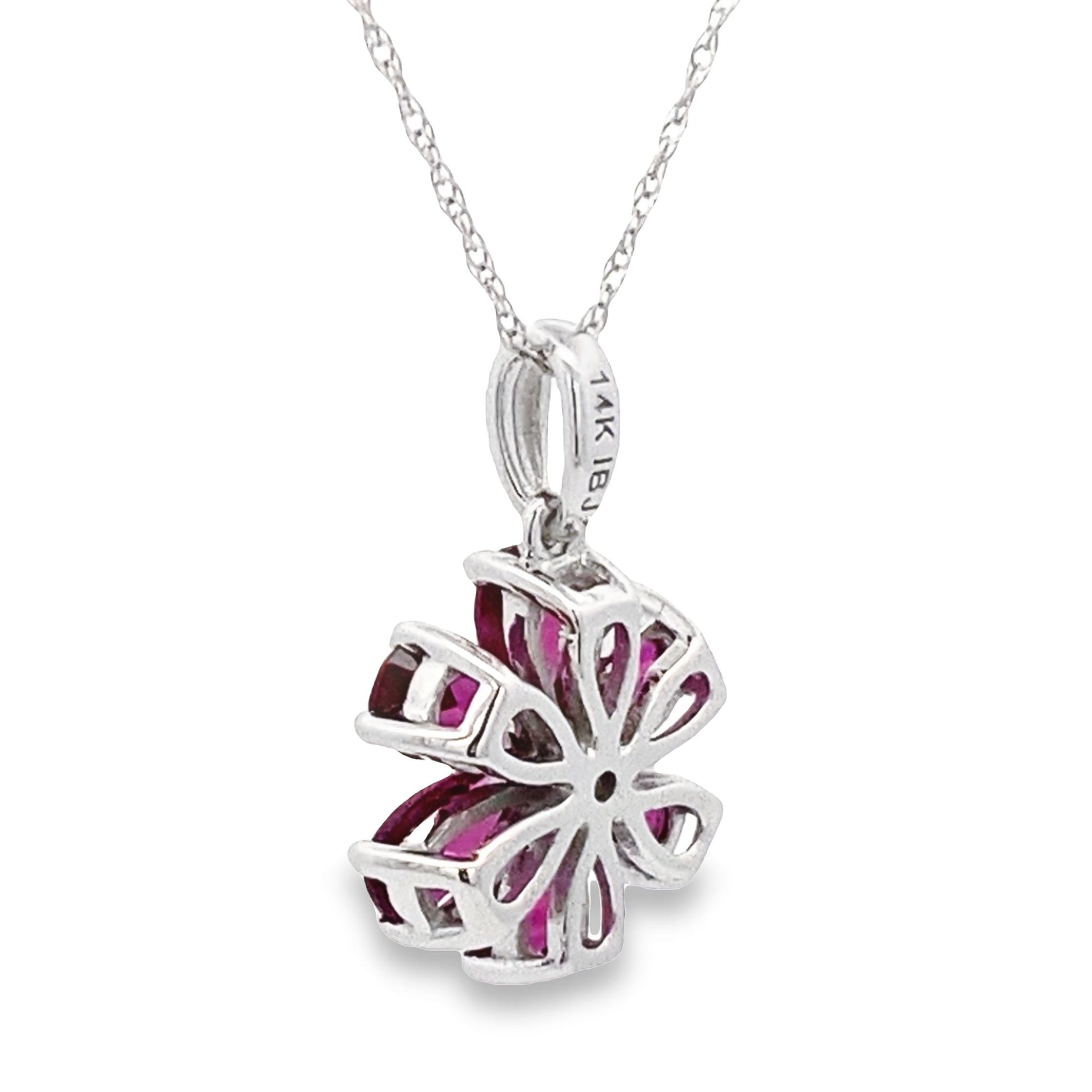 Rhodolite Garnet Fashion Pendants 14KT White Gold by Bids.com