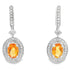 1.06ct Citrine Diamond Dangle Earrings 10KT White Gold by Bids.com