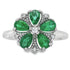 Genuine 1.03ct Emerald Zircon Ring Sterling Silver by Bids.com