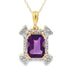 Amethyst Diamond Fashion Pendants 10KT Yellow Gold by Bids.com
