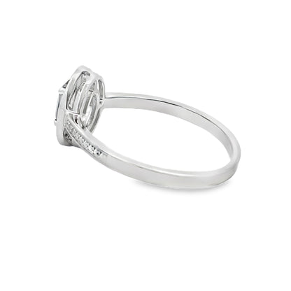 .61ct Mystic Fire Topaz Diamond Ring 10KT White Gold by Bids.com