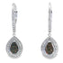 .87ct Quartz Diamond Dangle Earrings 10KT White Gold by Bids.com