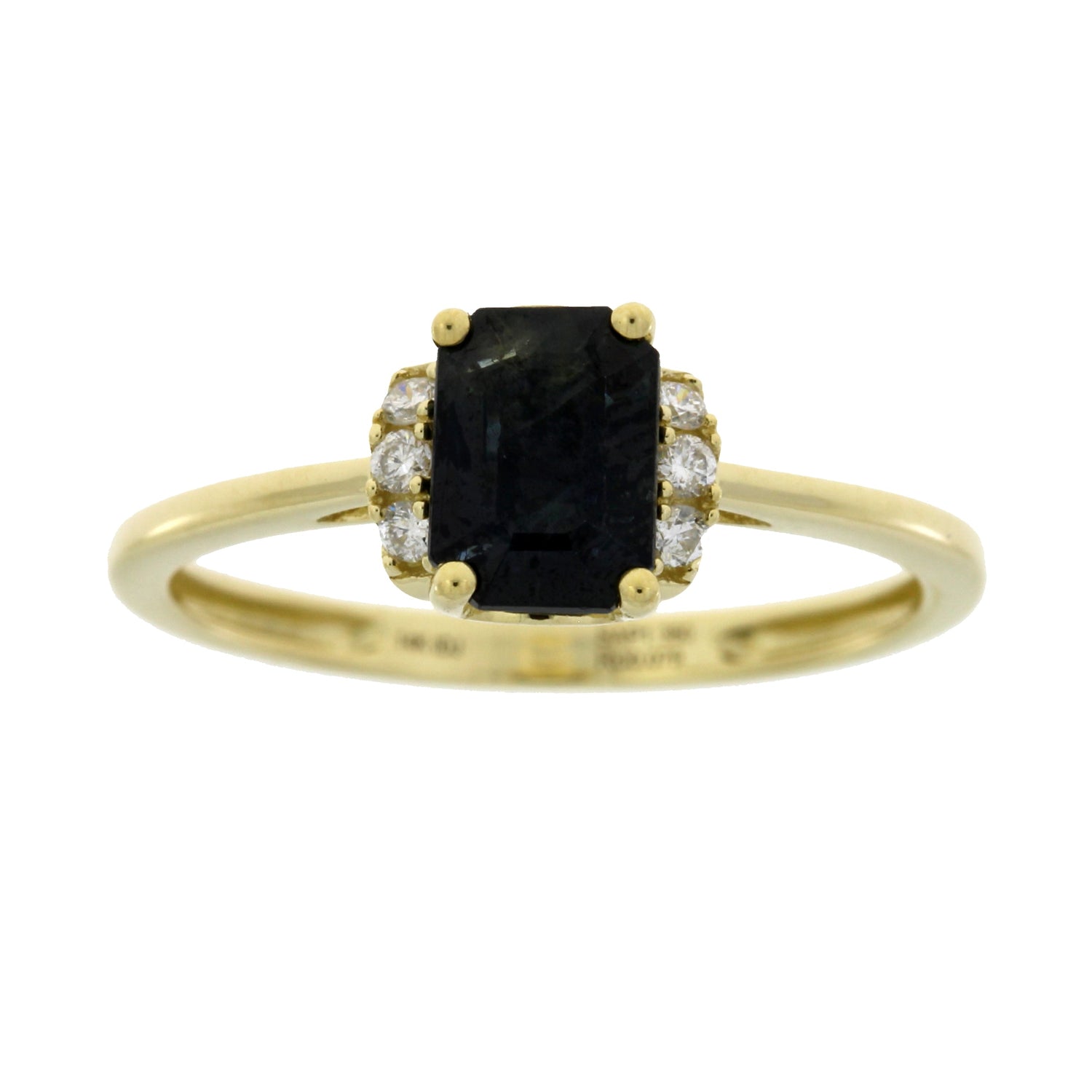 Genuine 1.38ct Sapphire Diamond Ring 14KT Yellow Gold by Bids.com