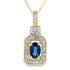 Sapphire Diamond Fashion Pendants 10KT Yellow Gold by Bids.com