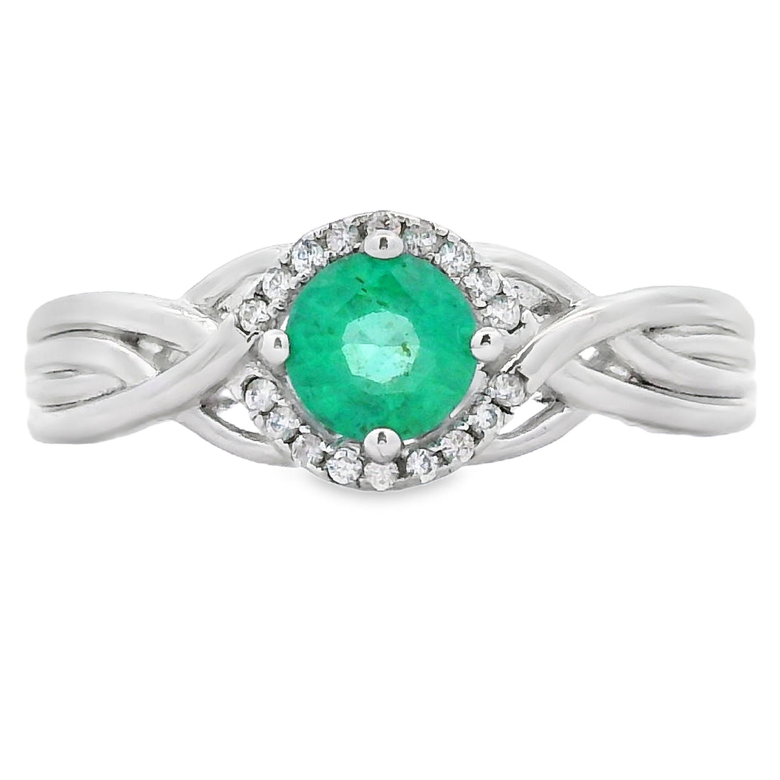 Genuine .58ct Emerald Zircon Ring Sterling Silver by Bids.com