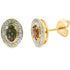 Natural .45ct Quartz Diamond Earrings 10KT Yellow Gold by Bids.com