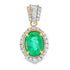 Emerald Diamond Fashion Pendants 14KT Yellow Gold by Bids.com