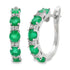2.92ct Emerald Zircon Hoop Earrings Sterling Silver by Bids.com