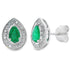 .45ct Emerald Diamond Stud Earrings 10KT White Gold by Bids.com