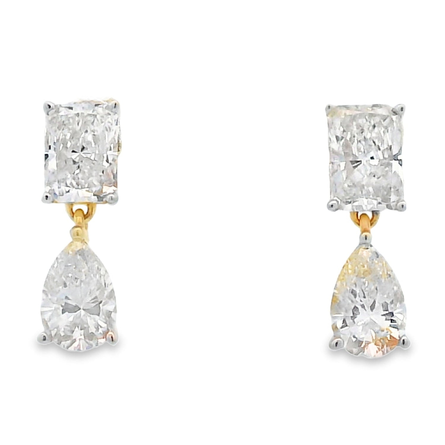 2.50ct Lab Grown Diamond Earrings 14KT Yellow Gold