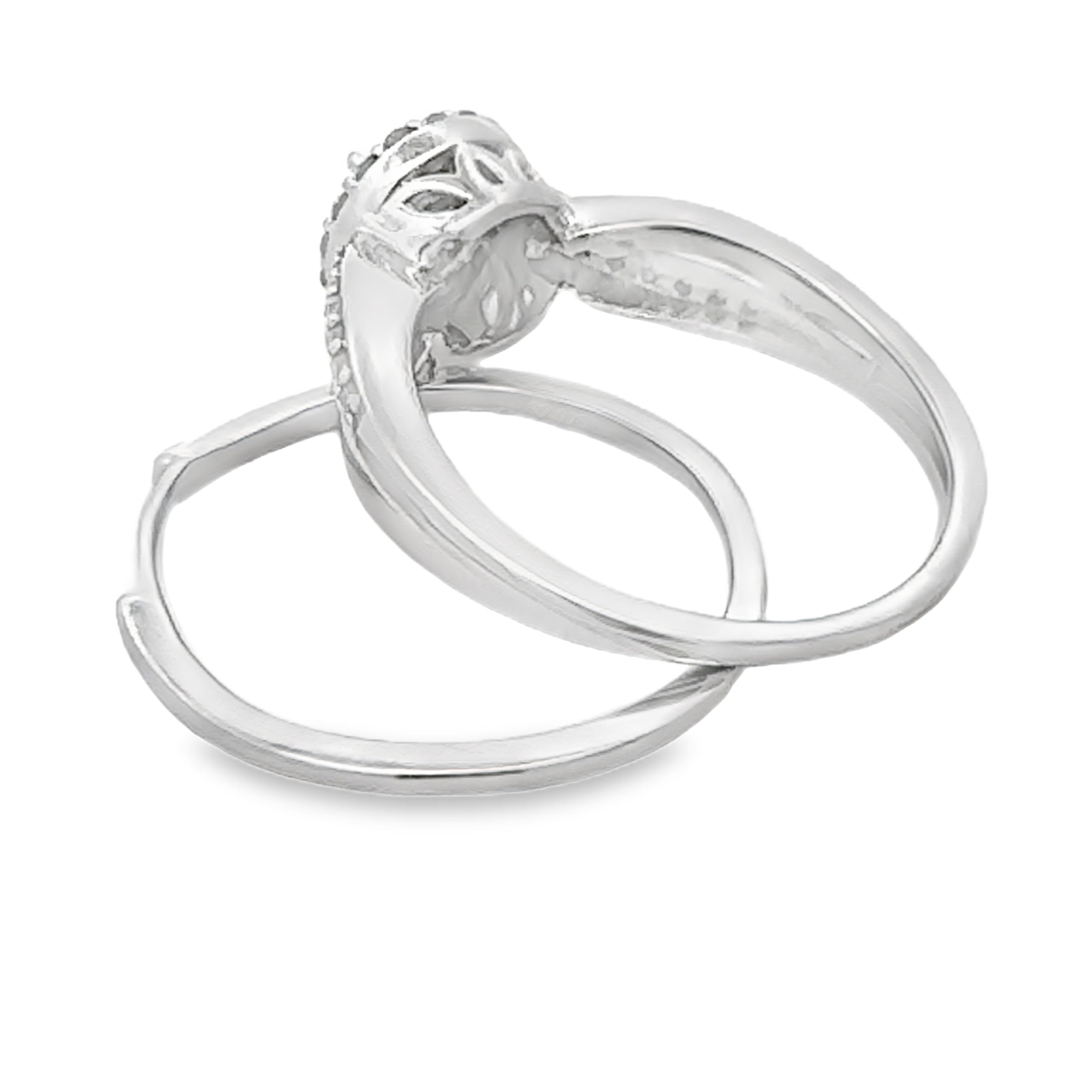.25ct Diamond Engagement Ring Set Sterling Silver by Bids.com