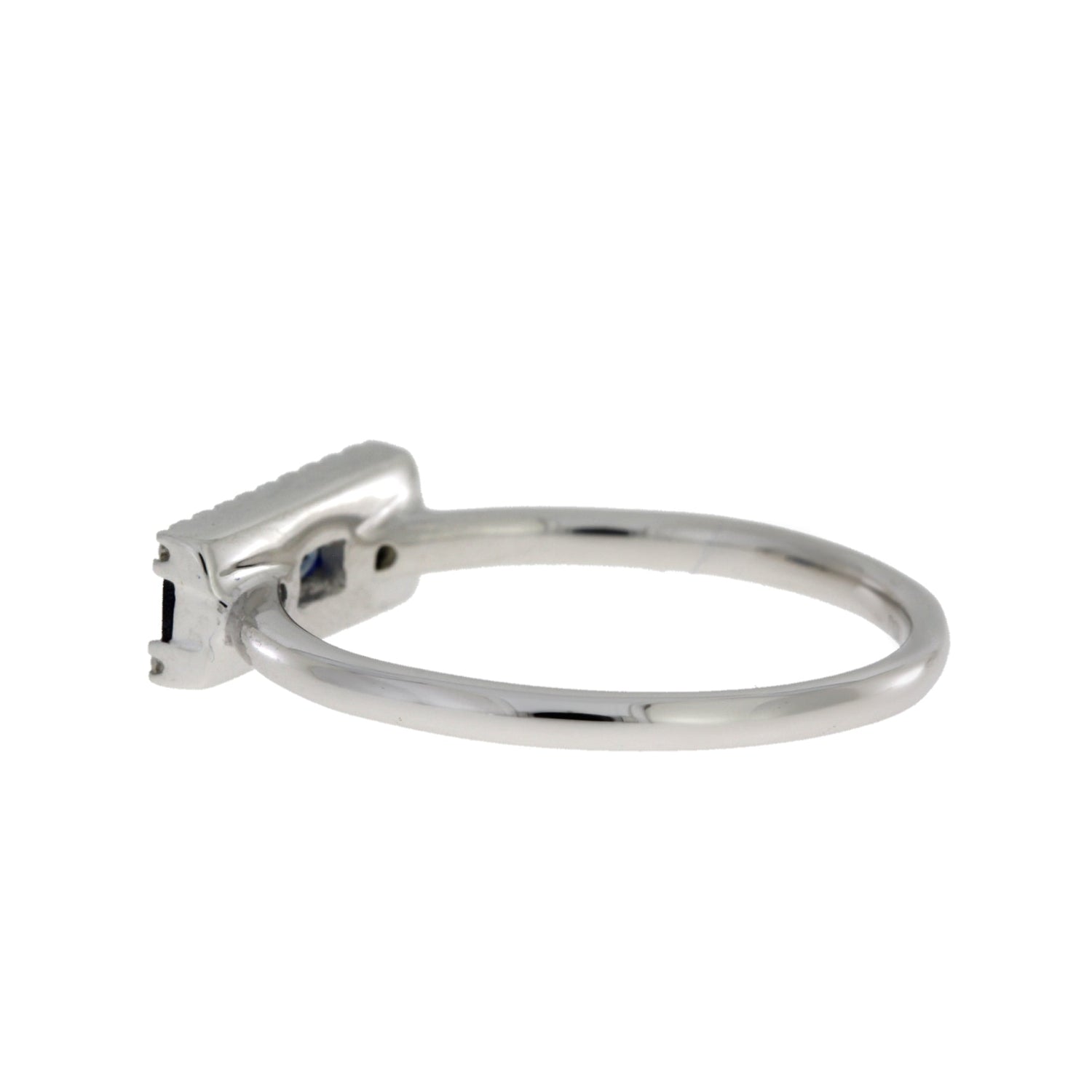 Genuine .63ct Diamond Sapphire Ring 14KT White Gold by Bids.com