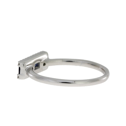 Genuine .63ct Diamond Sapphire Ring 14KT White Gold by Bids.com