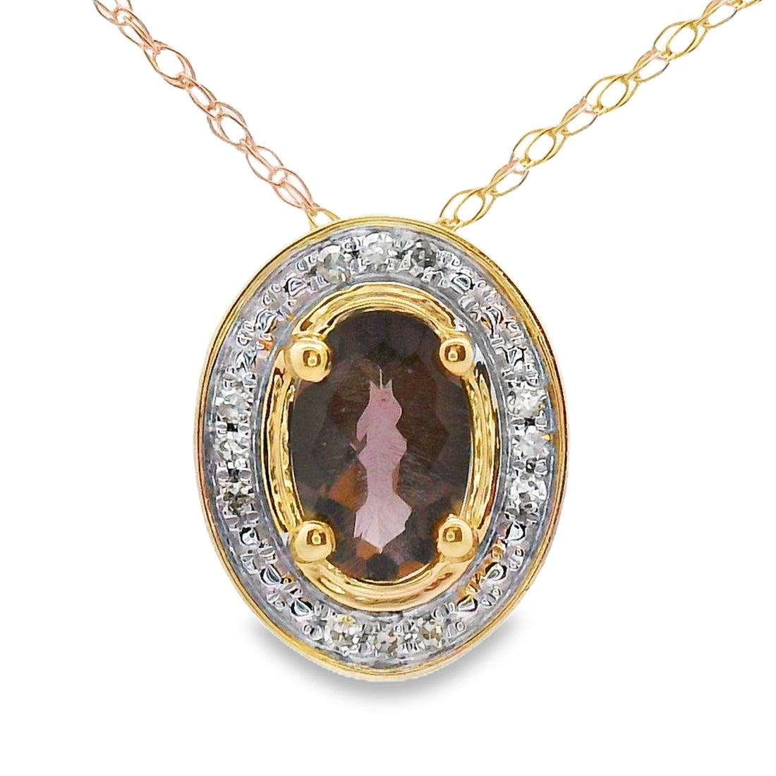 .39ct Quartz Diamond Fashion Pendants 10KT Yellow Gold by Bids.com