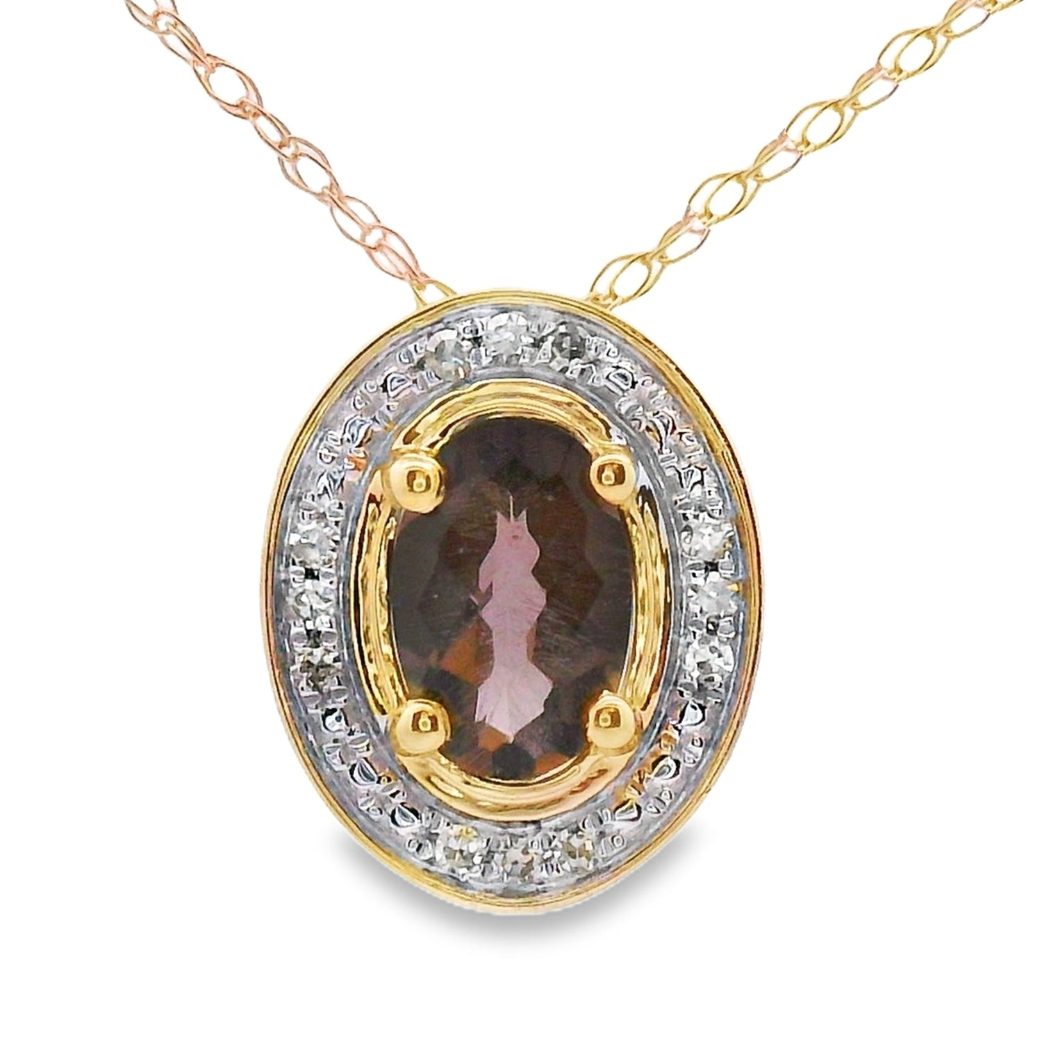 .39ct Quartz Diamond Fashion Pendants 10KT Yellow Gold by Bids.com