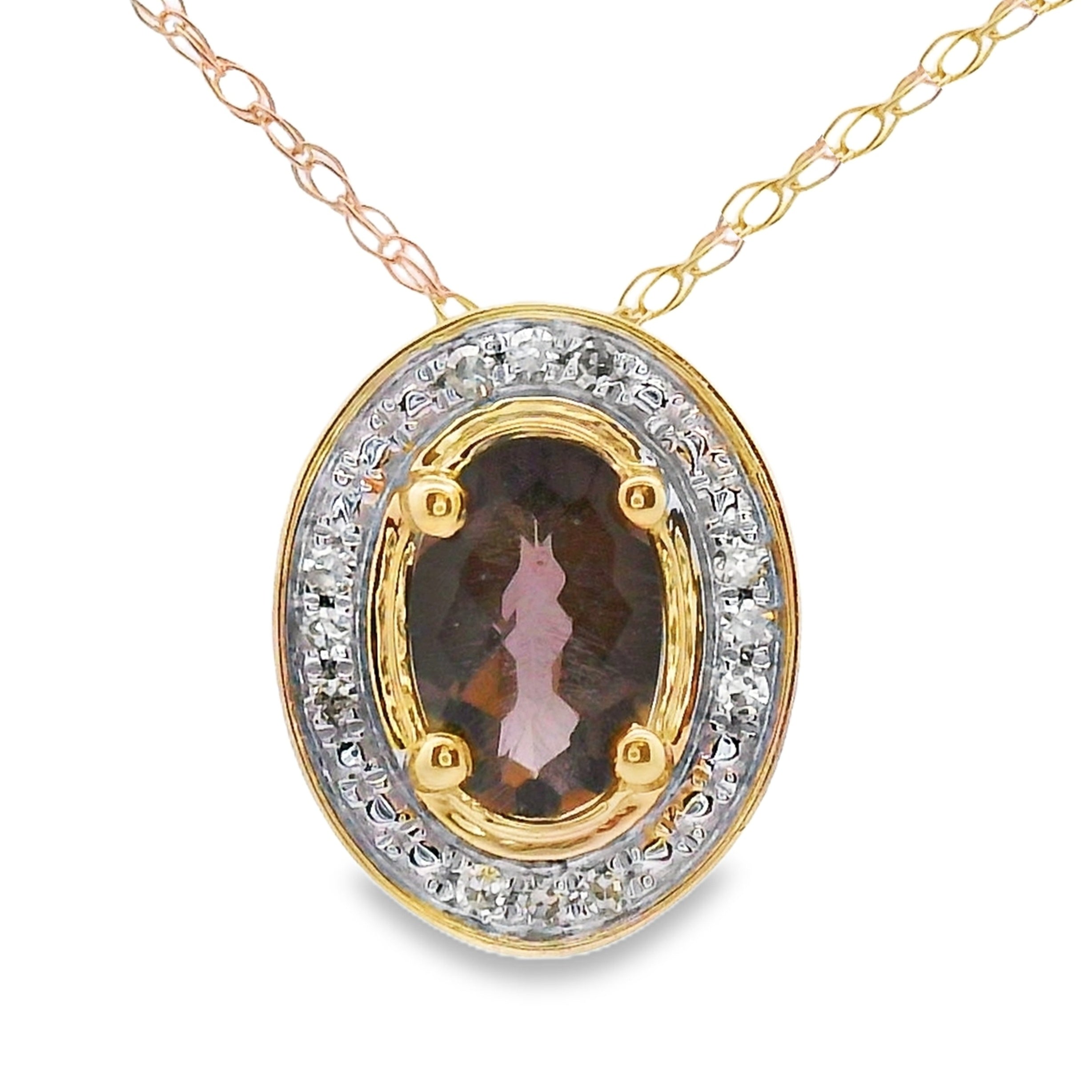 .39ct Quartz Diamond Fashion Pendants 10KT Yellow Gold by Bids.com