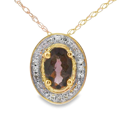 .39ct Quartz Diamond Fashion Pendants 10KT Yellow Gold by Bids.com