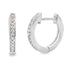Genuine .08ct Diamond Hoop Earrings 10KT White Gold by Bids.com