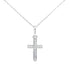 .05ct Diamond Cross Religious Pendant 14KT White Gold by Bids.com