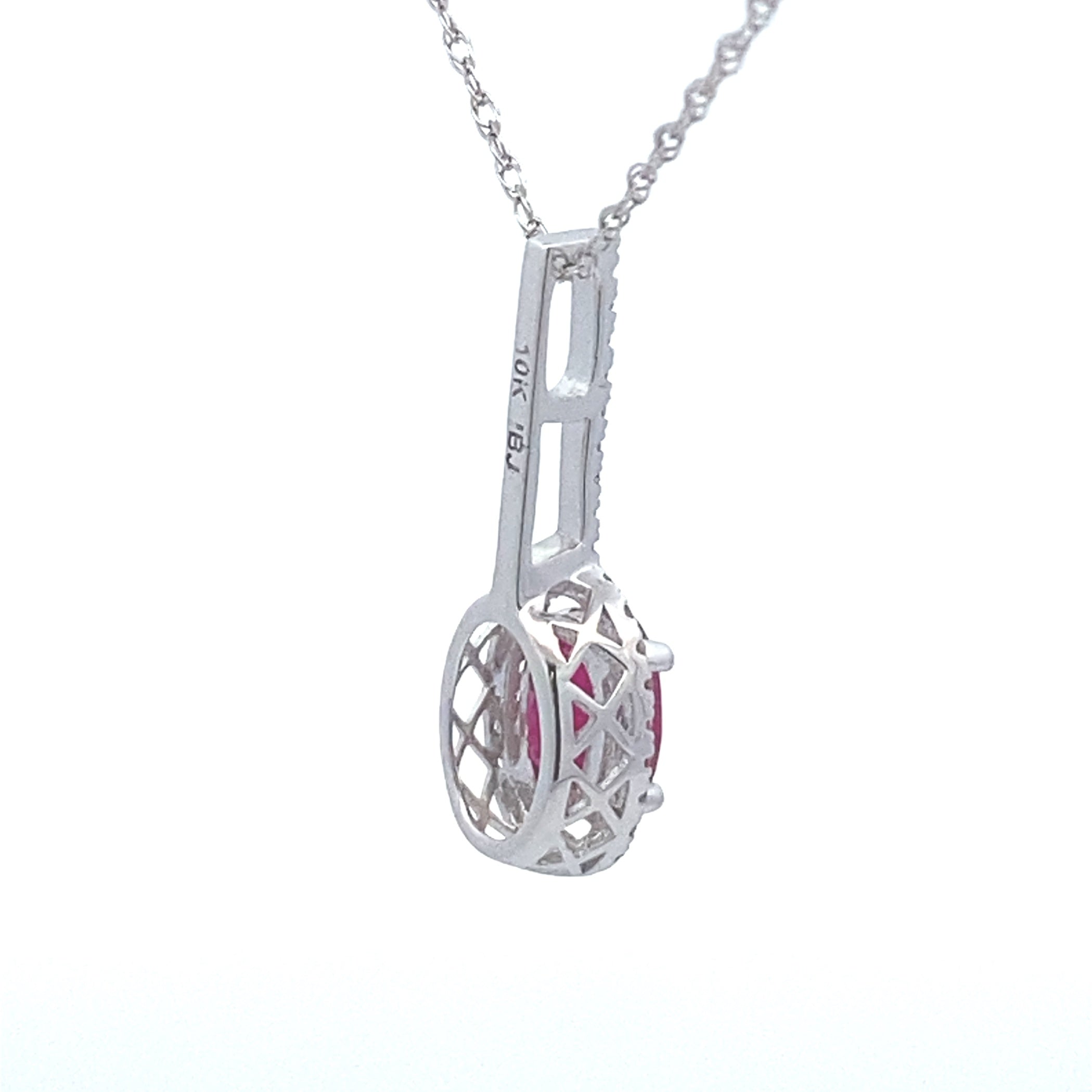 .45ct Ruby Diamond Fashion Pendants 10KT White Gold by Bids.com