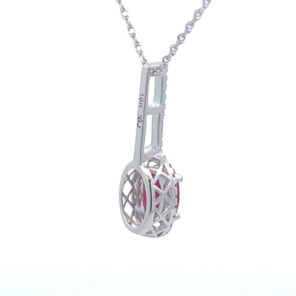 .45ct Ruby Diamond Fashion Pendants 10KT White Gold by Bids.com