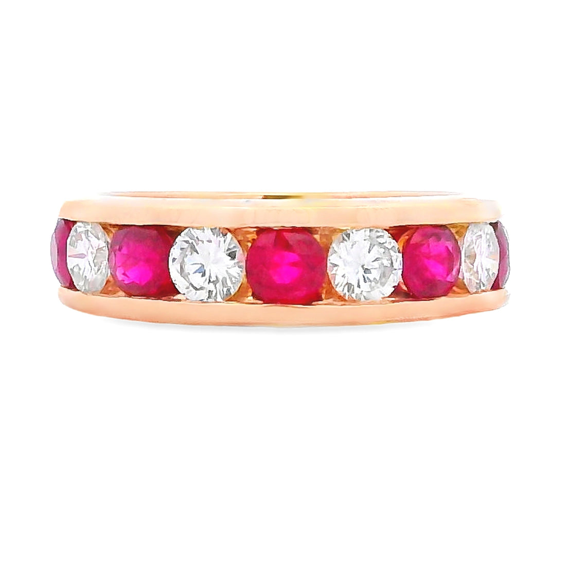 2.50ct Ruby Diamond Wedding Band Ring 14KT Yellow Gold by Bids.com