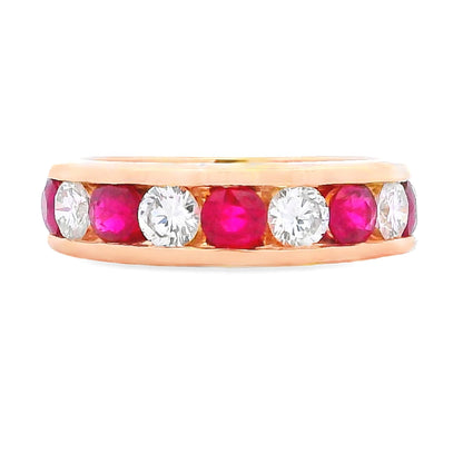 2.50ct Ruby Diamond Wedding Band Ring 14KT Yellow Gold by Bids.com