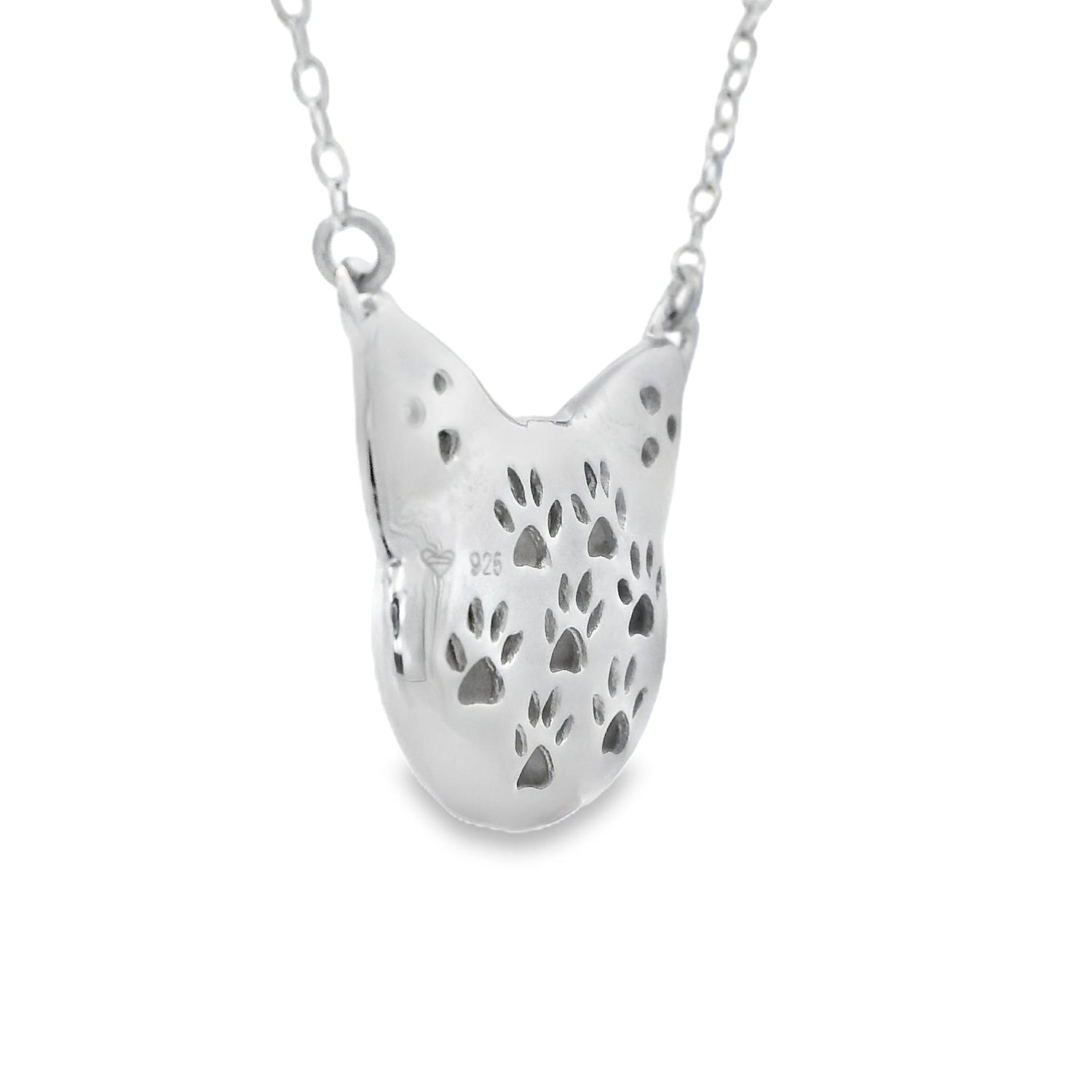 Natural .05ct Diamond Animal Pendant Sterling Silver