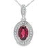 .58ct Garnet Diamond Fashion Pendants 10KT White Gold by Bids.com