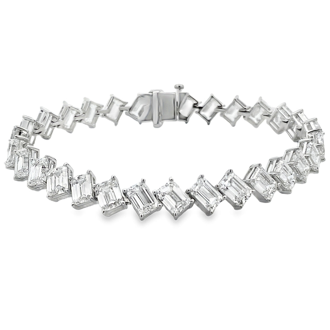 Lab Grown Diamond Tennis Bracelet 14KT White Gold