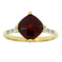 Genuine 1.25ct Garnet Diamond Ring 10KT Yellow Gold by Bids.com