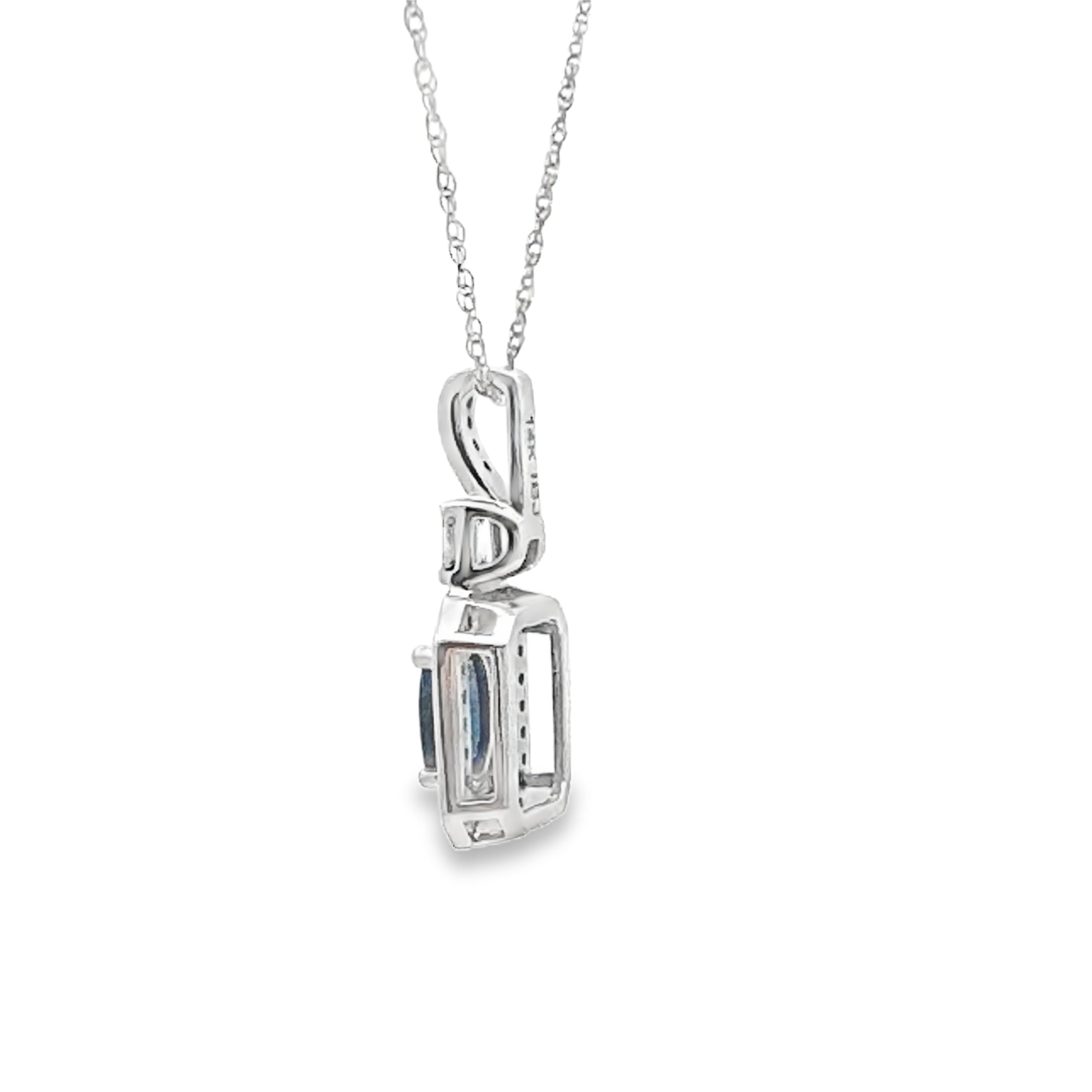 .72ct Sapphire Diamond Fashion Pendants 14KT White Gold by Bids.com