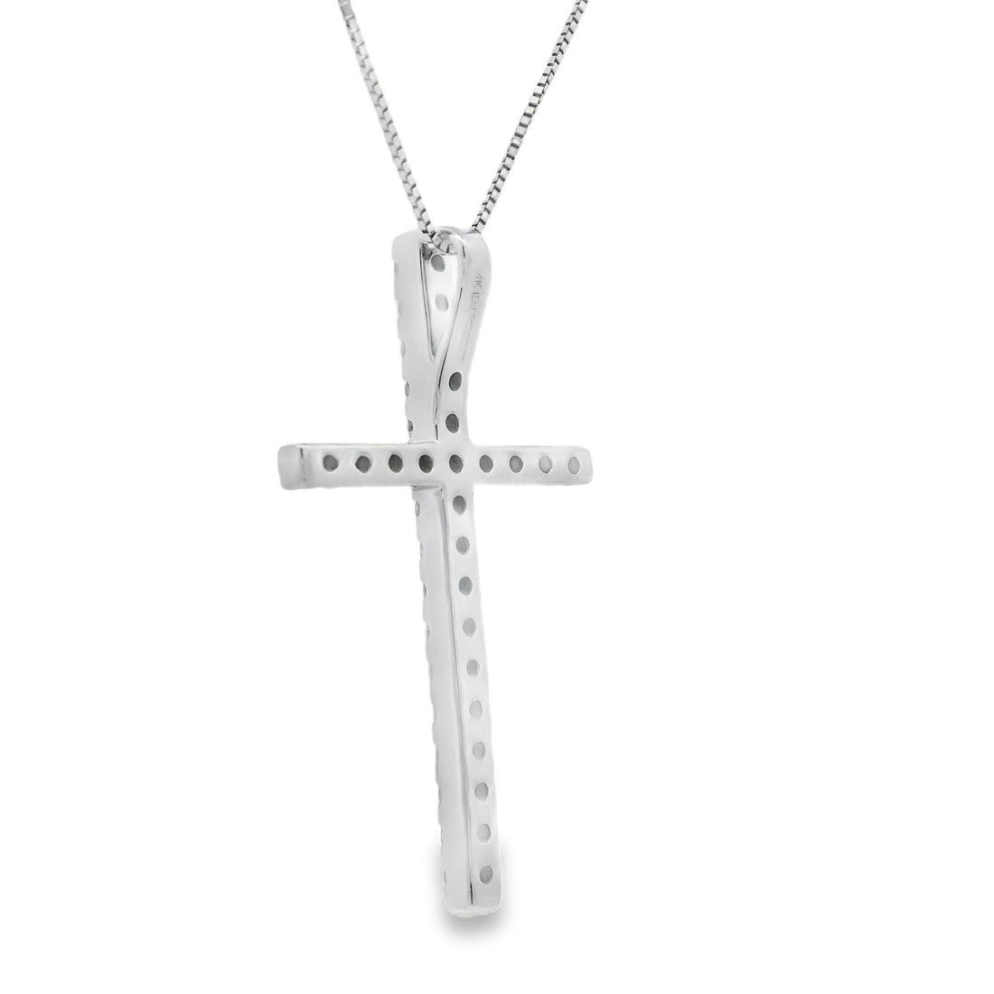 .38ct Diamond Cross Religious Pendant 14KT White Gold by Bids.com