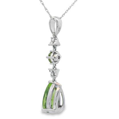 2.35ct Peridot Diamond Fashion Pendants 10KT White Gold by Bids.com