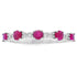 .70ct Ruby Diamond Wedding Band Ring 10KT White Gold by Bids.com