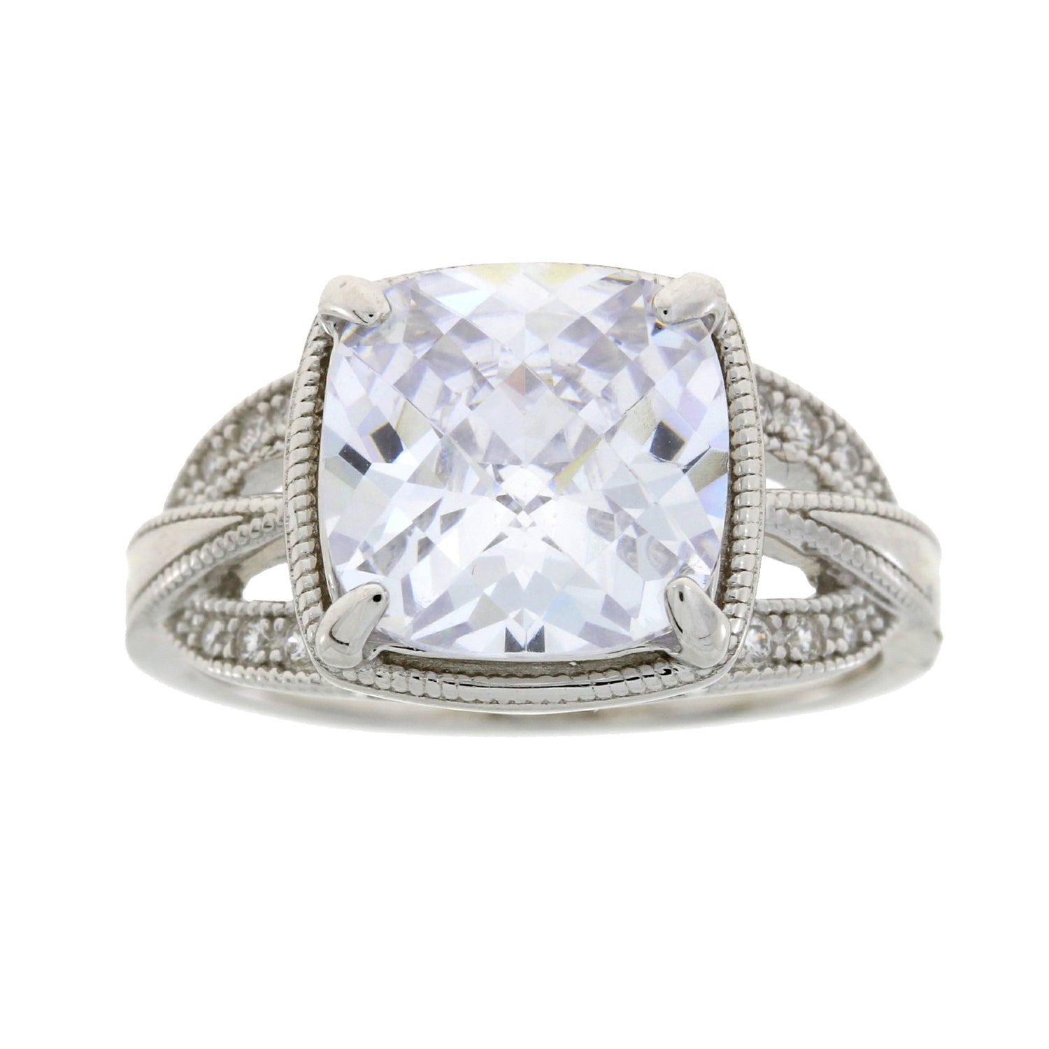 Natural Cubic Zirconium Ring Sterling Silver by Bids.com