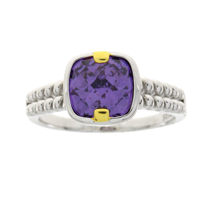 Genuine Cubic Zirconium Ring Sterling Silver by Bids.com